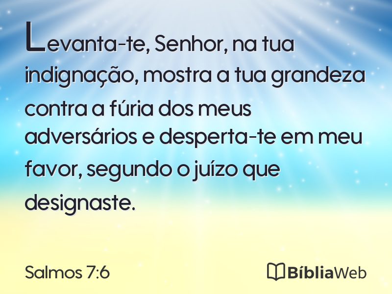 Salmos 7:6 em imagem para compartilhar
