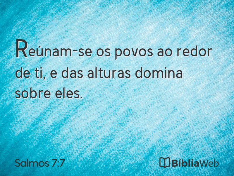 Salmos 7:7 em imagem para compartilhar