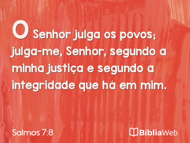 Salmos 7:8 em imagem para compartilhar