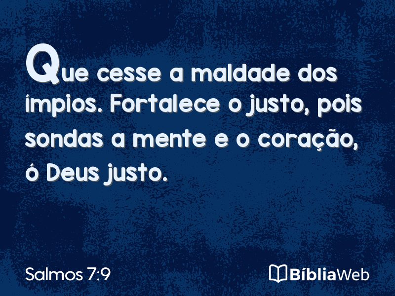 Salmos 7:9 em imagem para compartilhar
