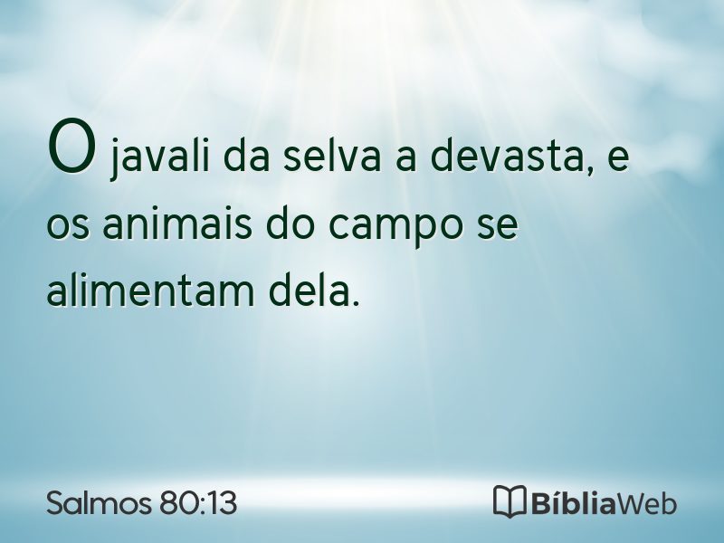 Salmos 80:13 em imagem para compartilhar