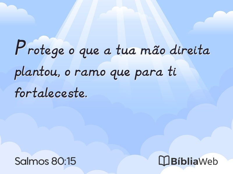 Salmos 80:15 em imagem para compartilhar