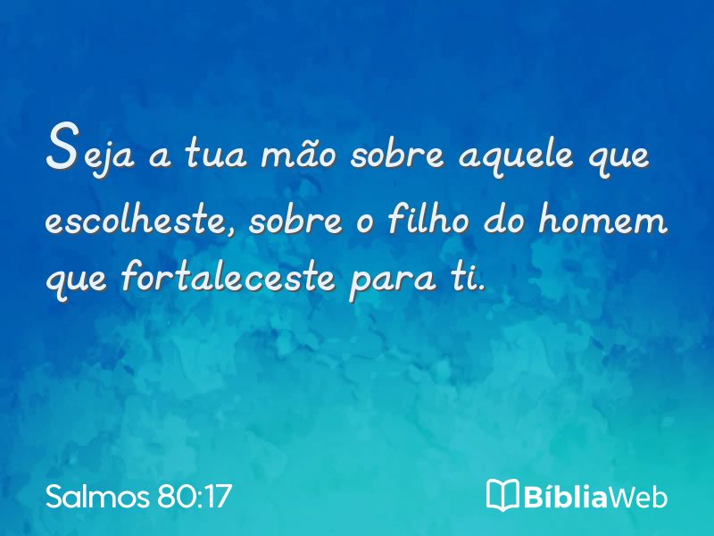 Salmos 80:17 em imagem para compartilhar
