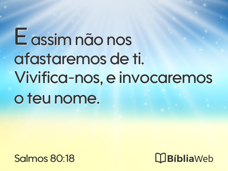 Salmos 80:18 em imagem para compartilhar