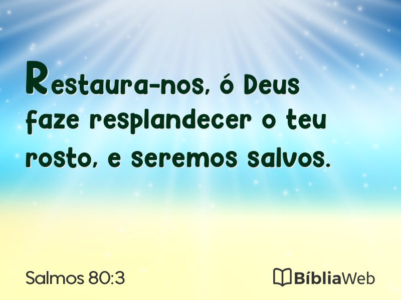 Salmos 80:3 em imagem para compartilhar