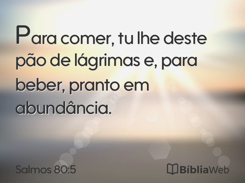 Salmos 80:5 em imagem para compartilhar