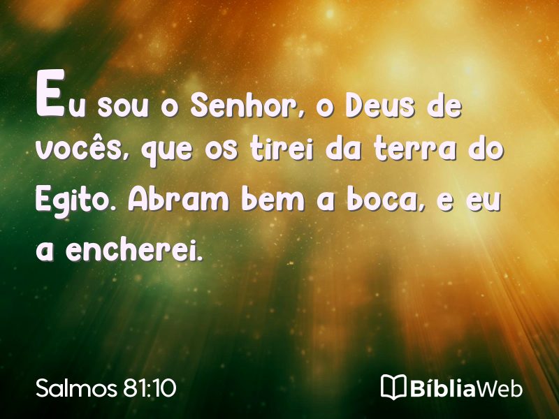 Salmos 81:10 em imagem para compartilhar