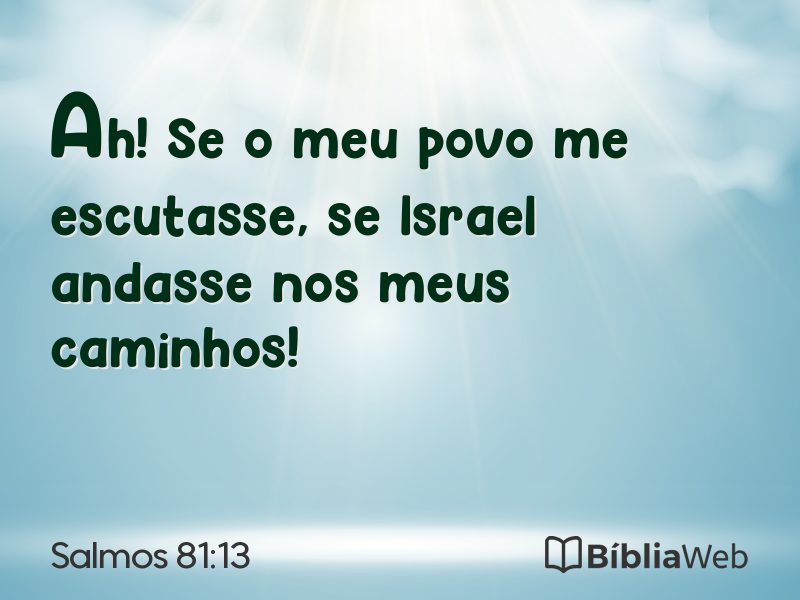 Salmos 81:13 em imagem para compartilhar