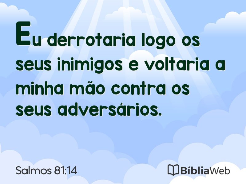Salmos 81:14 em imagem para compartilhar