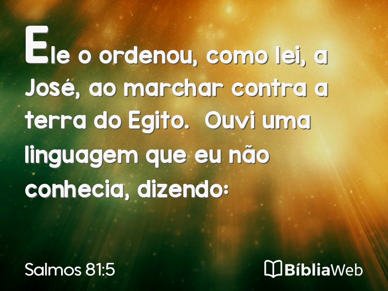 Salmos 81:5 em imagem para compartilhar