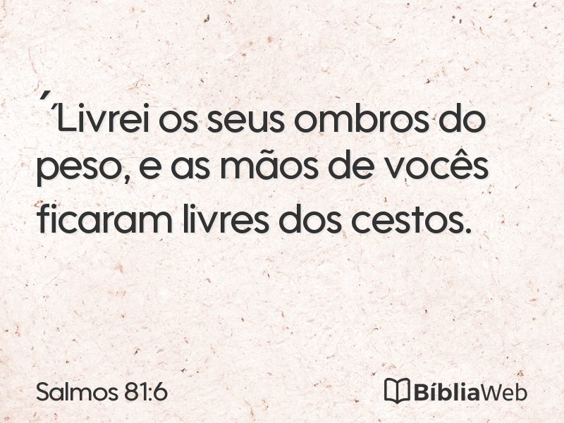 Salmos 81:6 em imagem para compartilhar