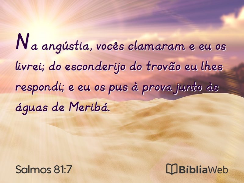 Salmos 81:7 em imagem para compartilhar