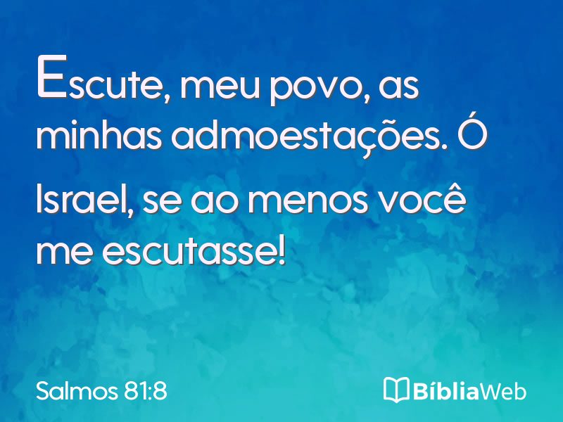 Salmos 81:8 em imagem para compartilhar