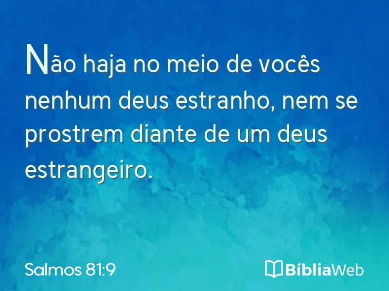 Salmos 81:9 em imagem para compartilhar