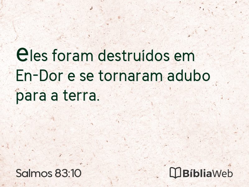 Salmos 83:10 em imagem para compartilhar