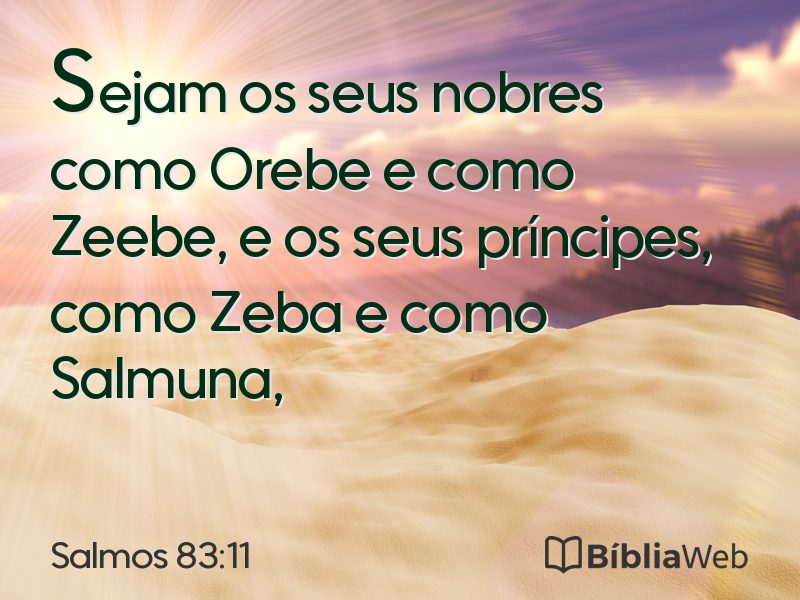 Salmos 83:11 em imagem para compartilhar