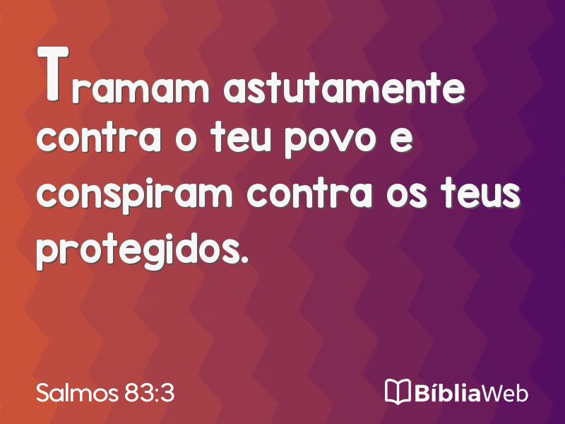 Salmos 83:3 em imagem para compartilhar