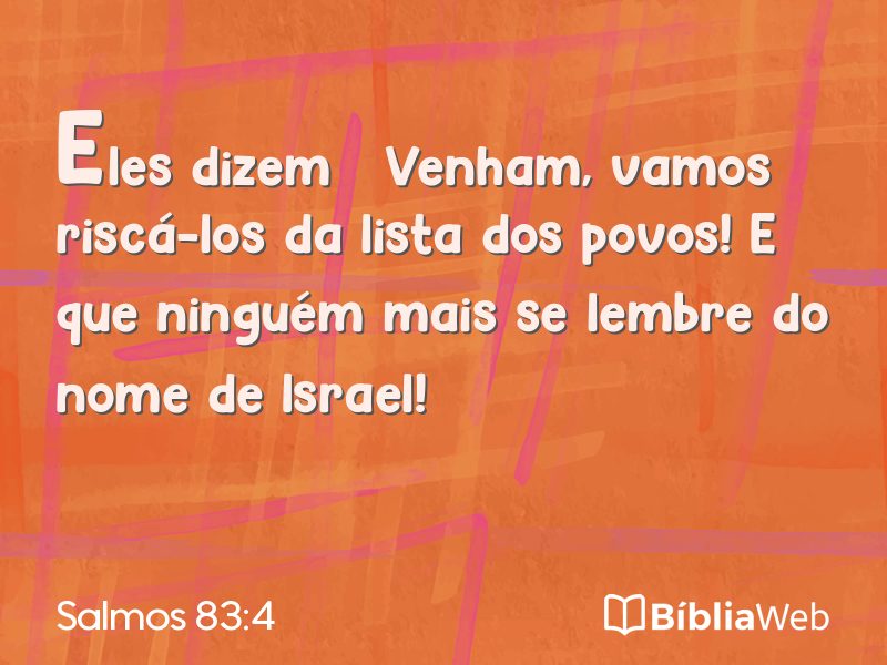 Salmos 83:4 em imagem para compartilhar