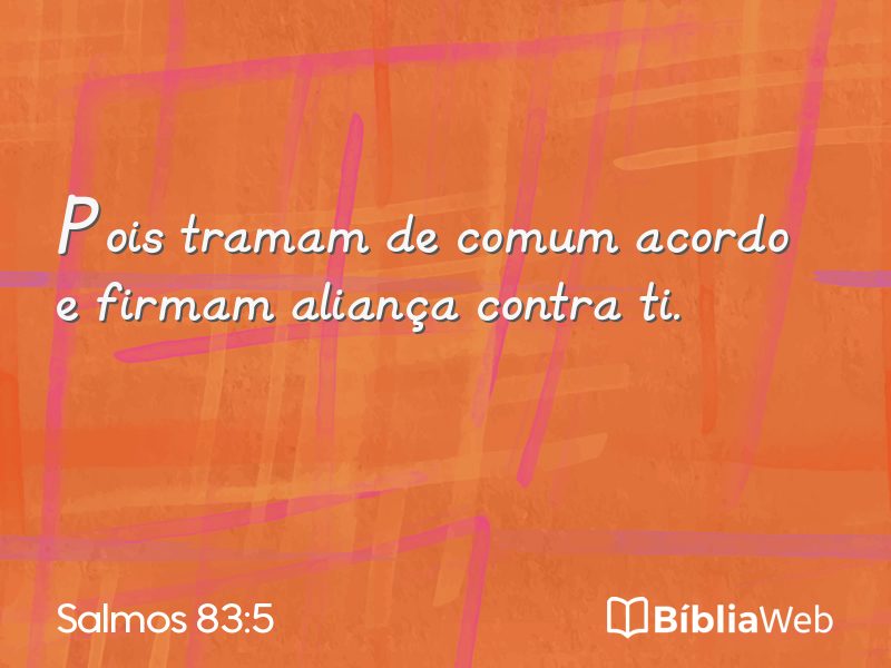Salmos 83:5 em imagem para compartilhar