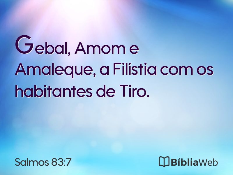 Salmos 83:7 em imagem para compartilhar