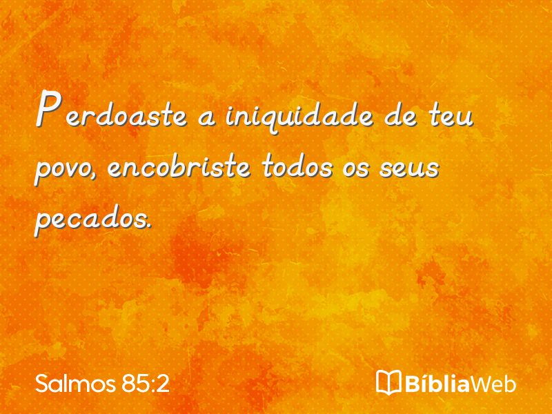Salmos 85:2 em imagem para compartilhar