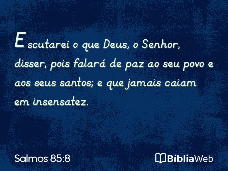 Salmos 85:8 em imagem para compartilhar