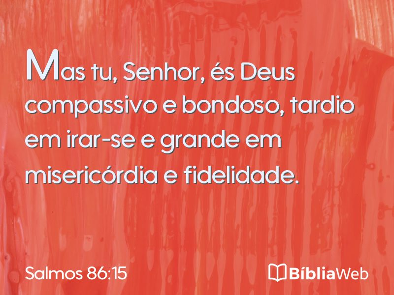 Salmos 86:15 em imagem para compartilhar