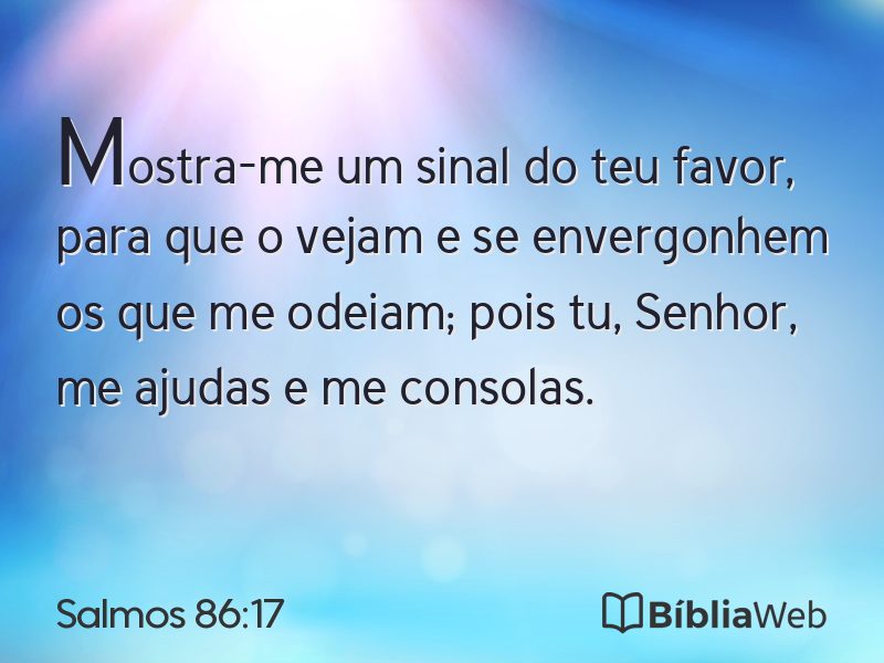 Salmos 86:17 em imagem para compartilhar