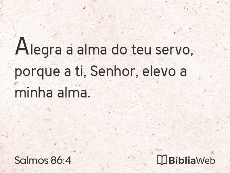 Salmos 86:4 em imagem para compartilhar