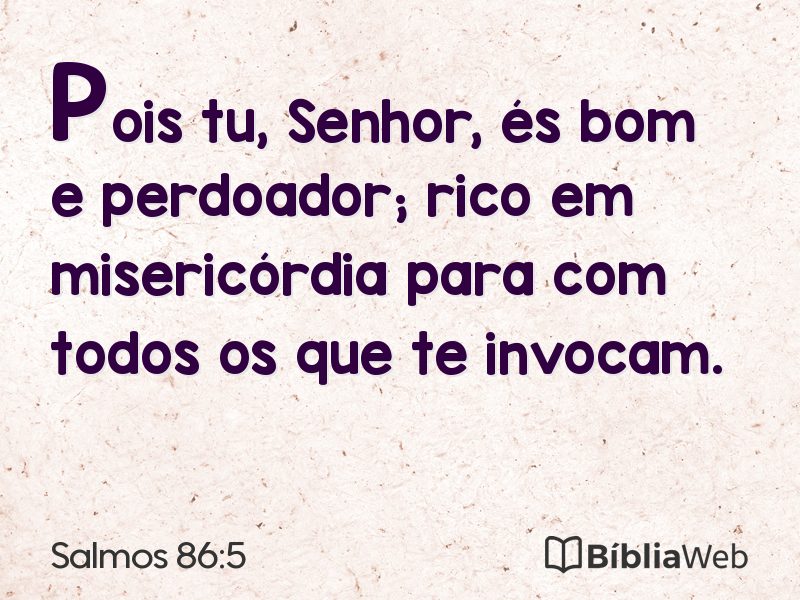 Salmos 86:5 em imagem para compartilhar