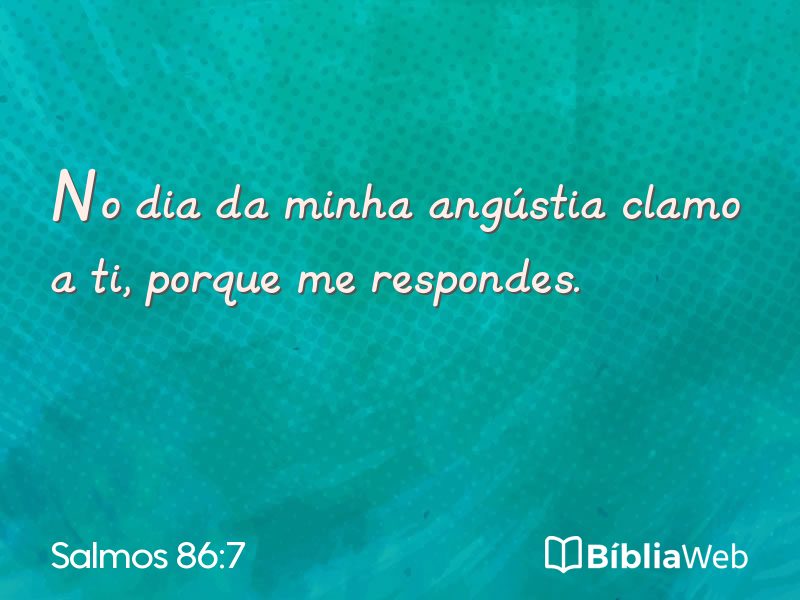 Salmos 86:7 em imagem para compartilhar