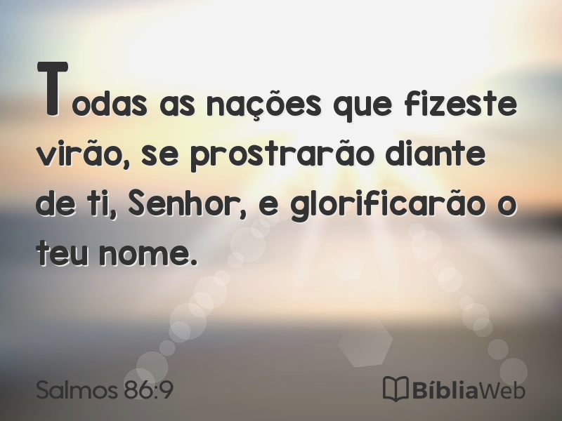 Salmos 86:9 em imagem para compartilhar
