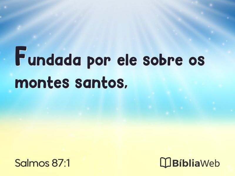 Salmos 87:1 em imagem para compartilhar