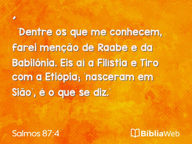 Salmos 87:4 em imagem para compartilhar