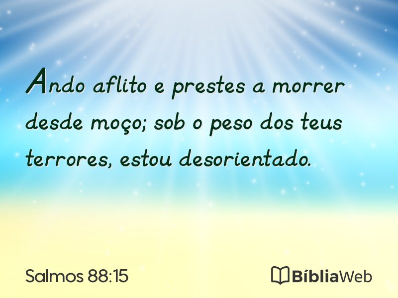 Salmos 88:15 em imagem para compartilhar