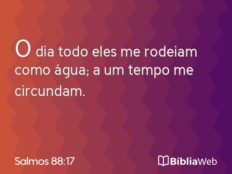 Salmos 88:17 em imagem para compartilhar