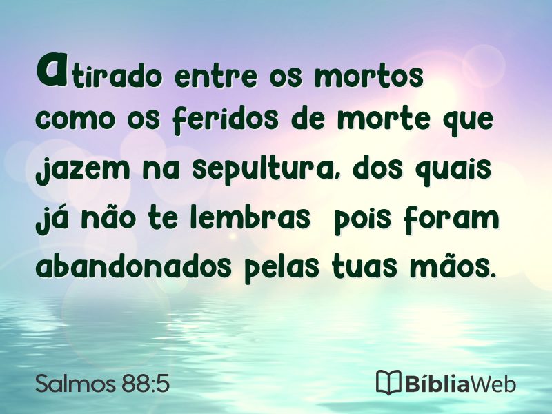 Salmos 88:5 em imagem para compartilhar