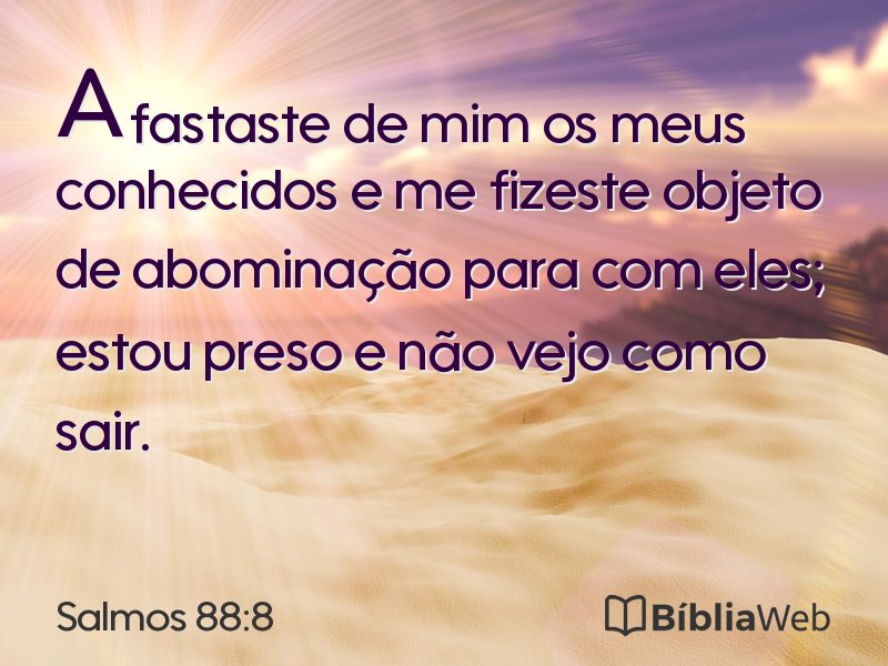 Salmos 88:8 em imagem para compartilhar