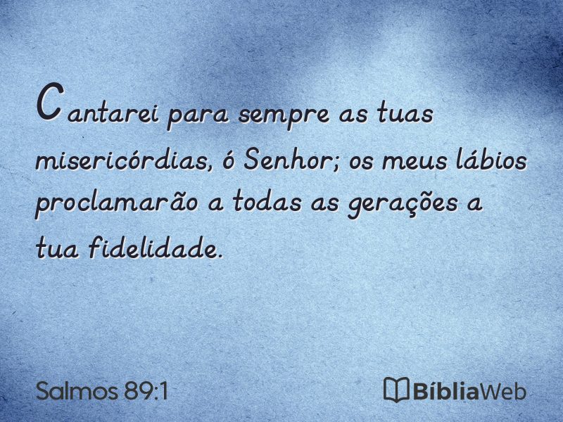 Salmos 89:1 em imagem para compartilhar