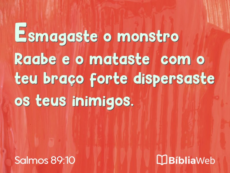 Salmos 89:10 em imagem para compartilhar