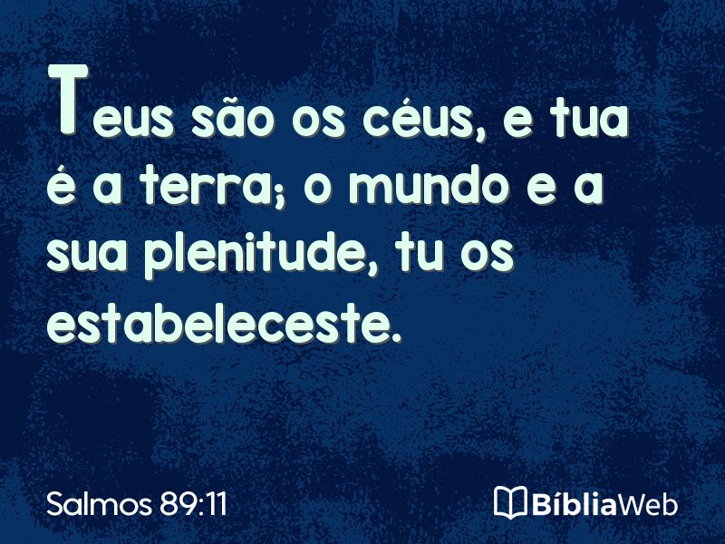 Salmos 89:11 em imagem para compartilhar