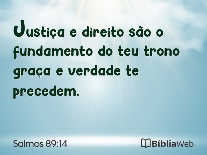 Salmos 89:14 em imagem para compartilhar