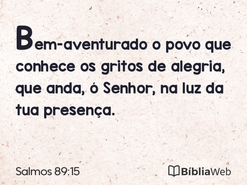 Salmos 89:15 em imagem para compartilhar