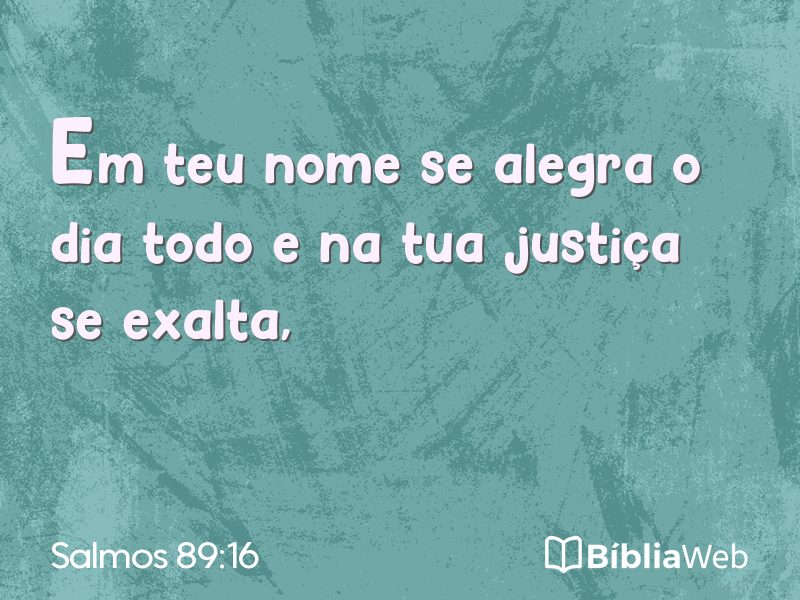Salmos 89:16 em imagem para compartilhar