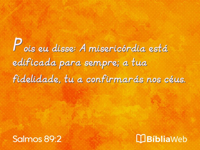 Salmos 89:2 em imagem para compartilhar