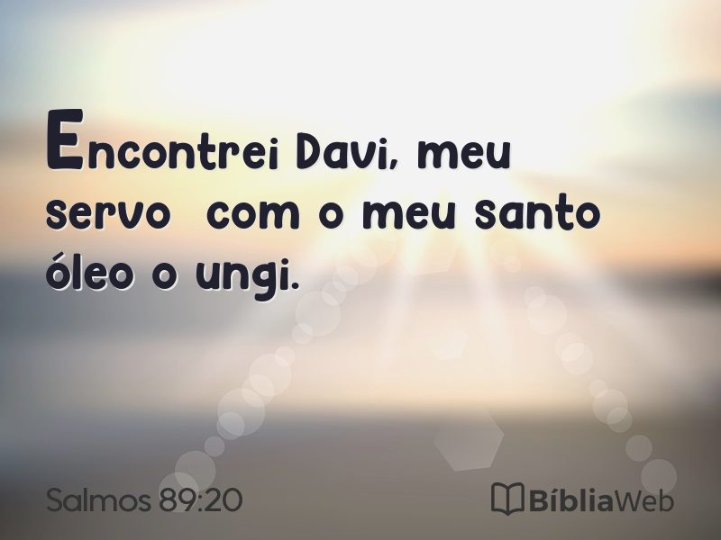 Salmos 89:20 em imagem para compartilhar