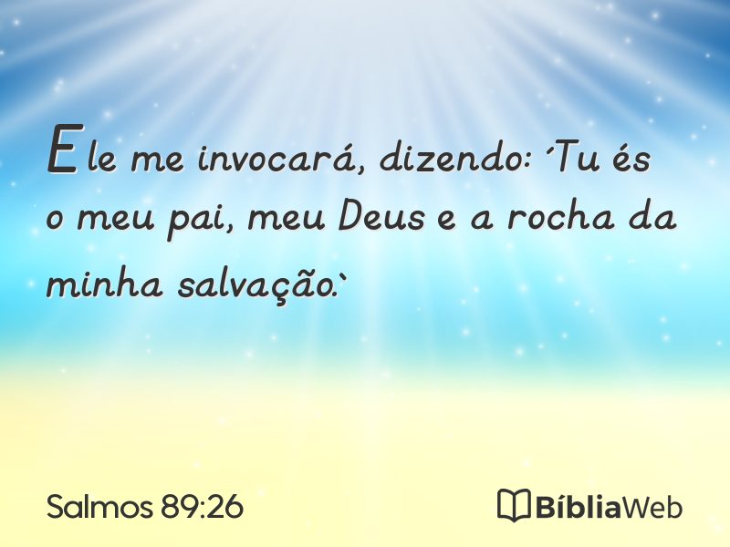 Salmos 89:26 em imagem para compartilhar