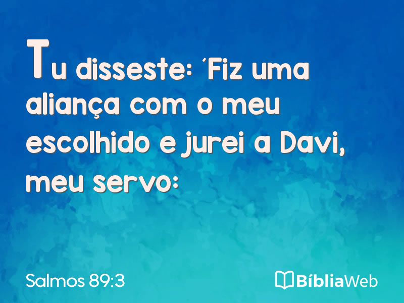 Salmos 89:3 em imagem para compartilhar