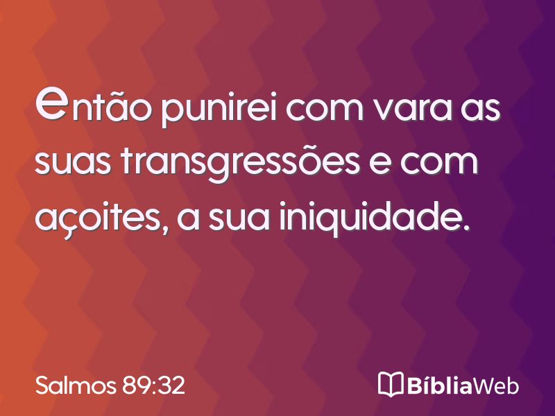Salmos 89:32 em imagem para compartilhar