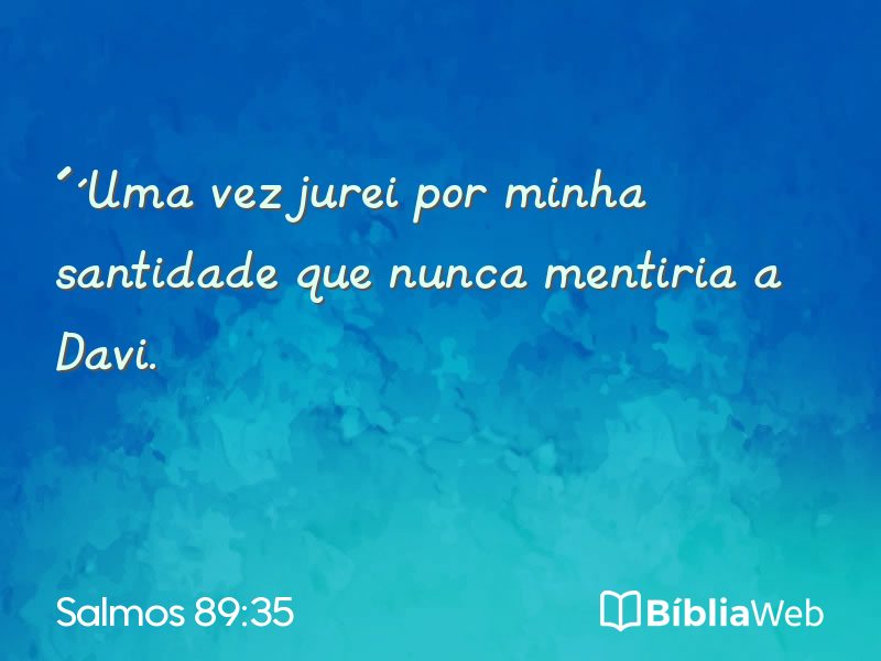 Salmos 89:35 em imagem para compartilhar